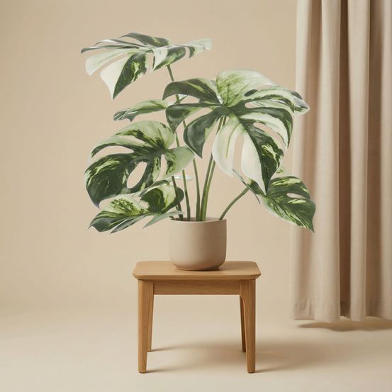 Monstera variegata plante artificielle h40 cm