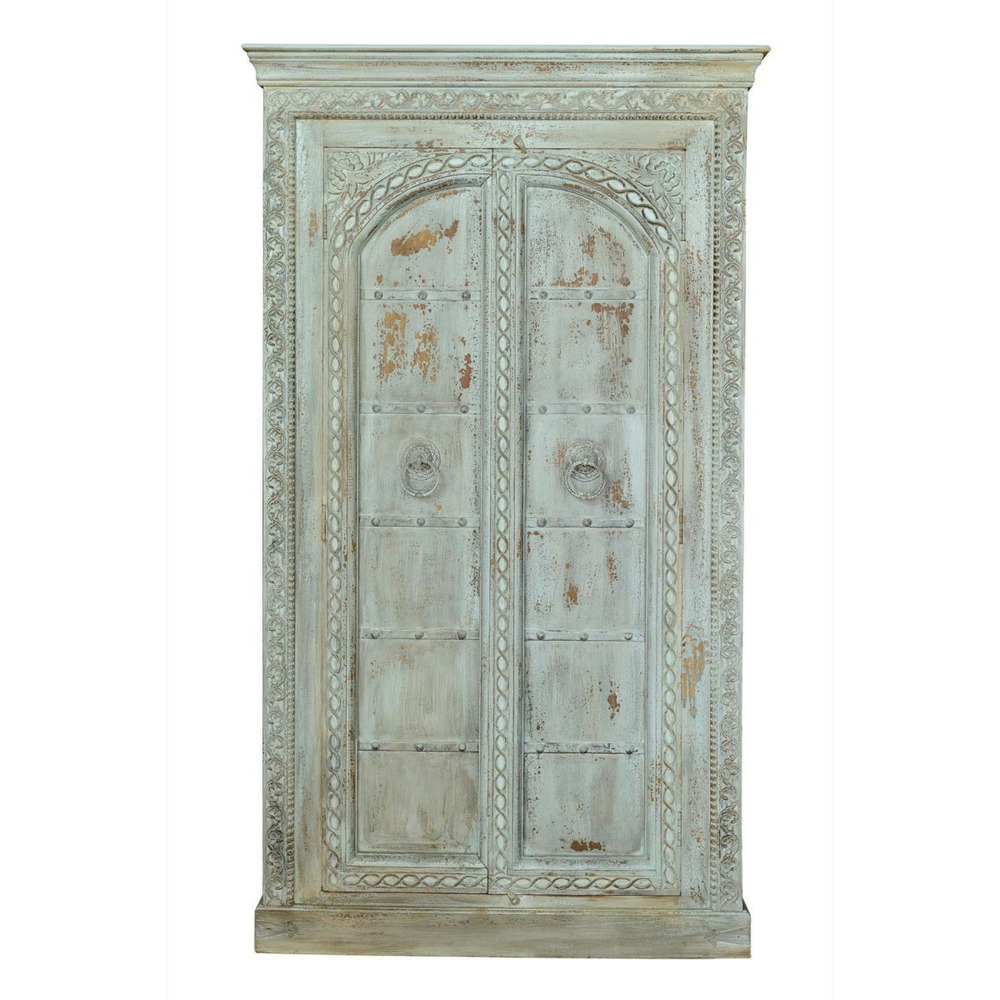 Armoire bois bleu - phédéline décoration d'autrefois