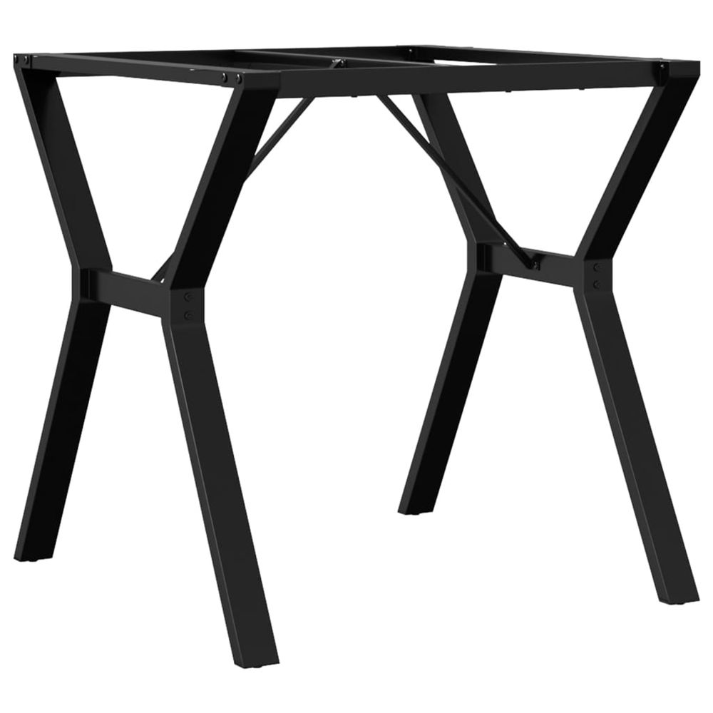 Pieds de table à manger cadre en y 70x70x73 cm acier
