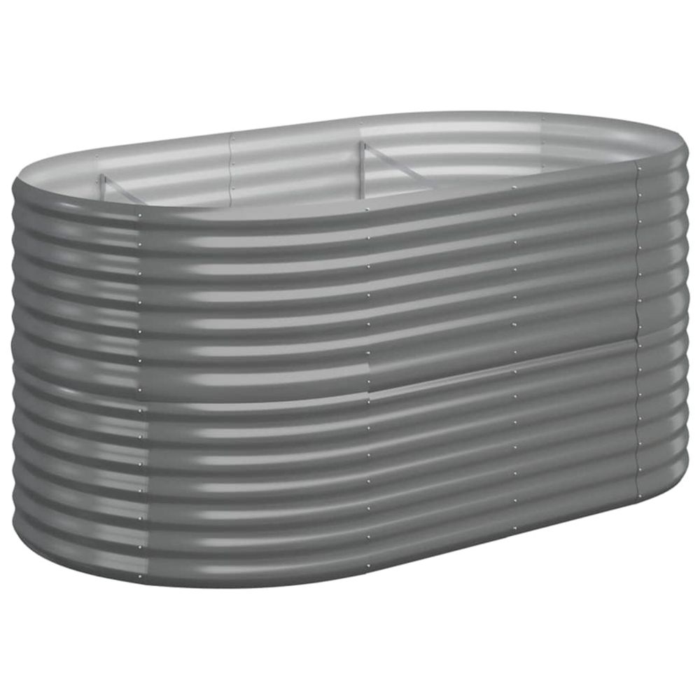 Lit surélevé de jardin acier galvanisé 152x80x68 cm gris