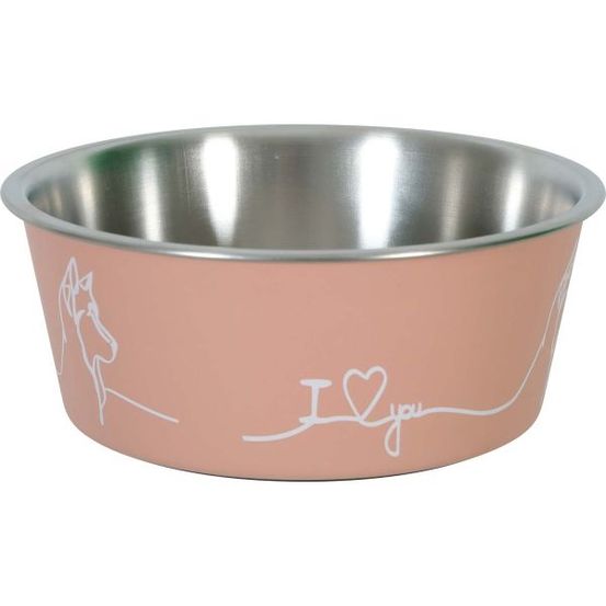 Ecuelle antidérapante rose pour chiens love dog 400 ml