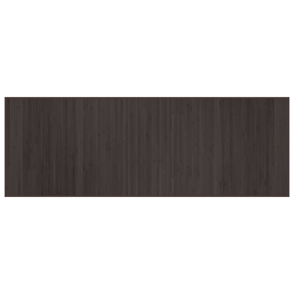Tapis rectangulaire marron foncé 70x200 cm bambou