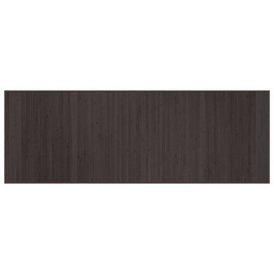 Tapis rectangulaire marron foncé 70x200 cm bambou