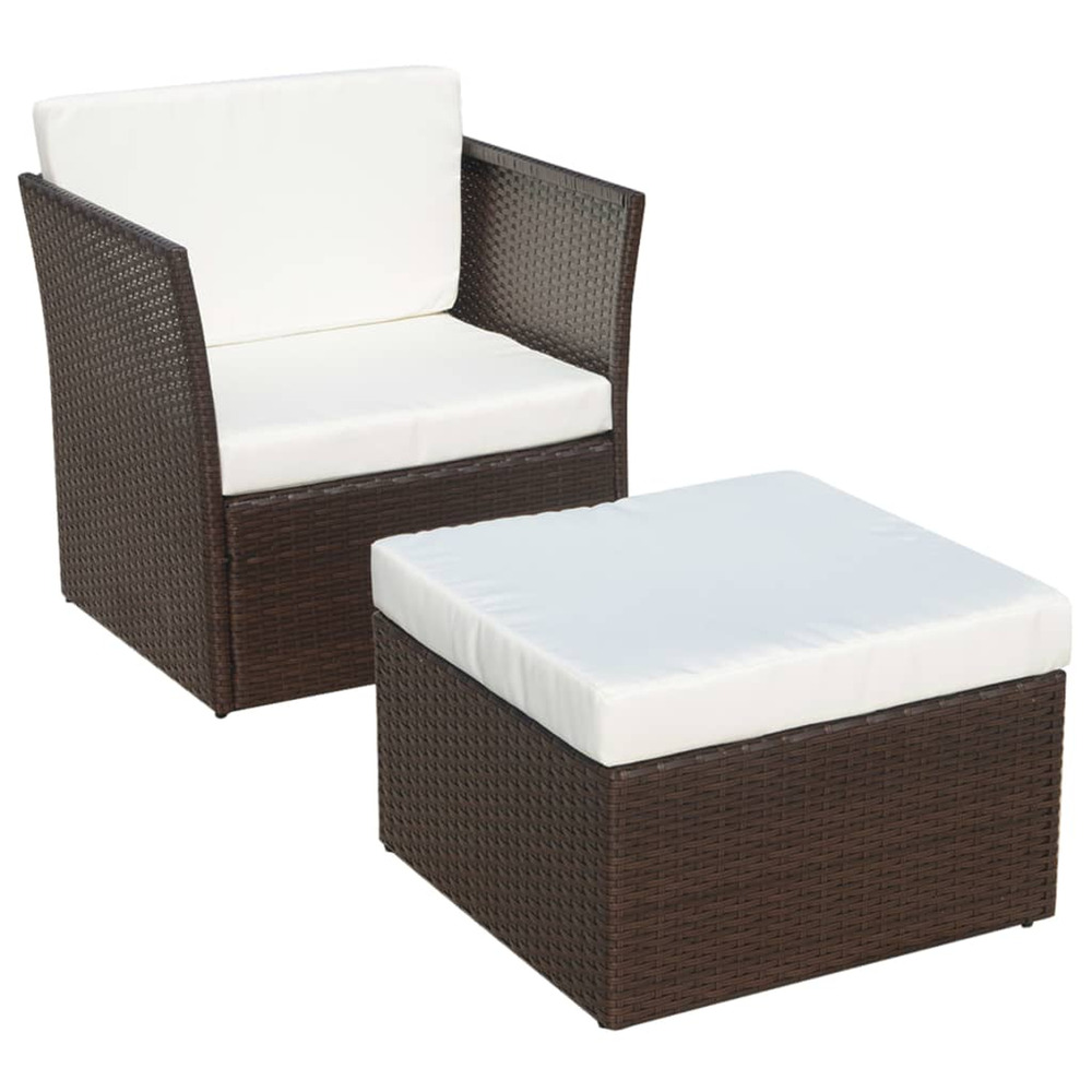 CHAISE DE JARDIN AVEC TABOURET-(869283)