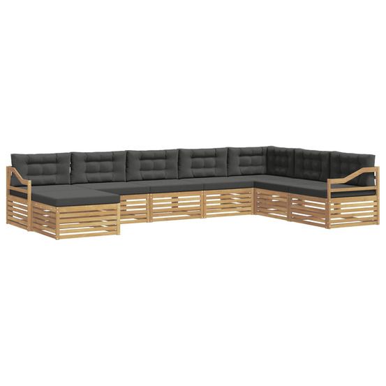 Ensemble de canapés d'extérieur 8 pc blanc et anthracite