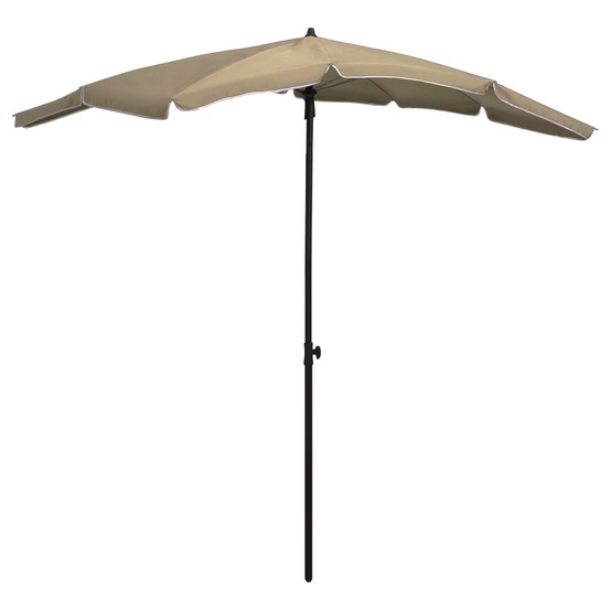 Parasol de jardin avec mât 200x130 cm taupe
