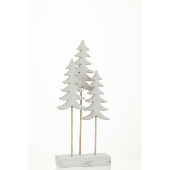 Sapins de noël décoratif sur pied en bois blanc 28.5x12.5x6 cm