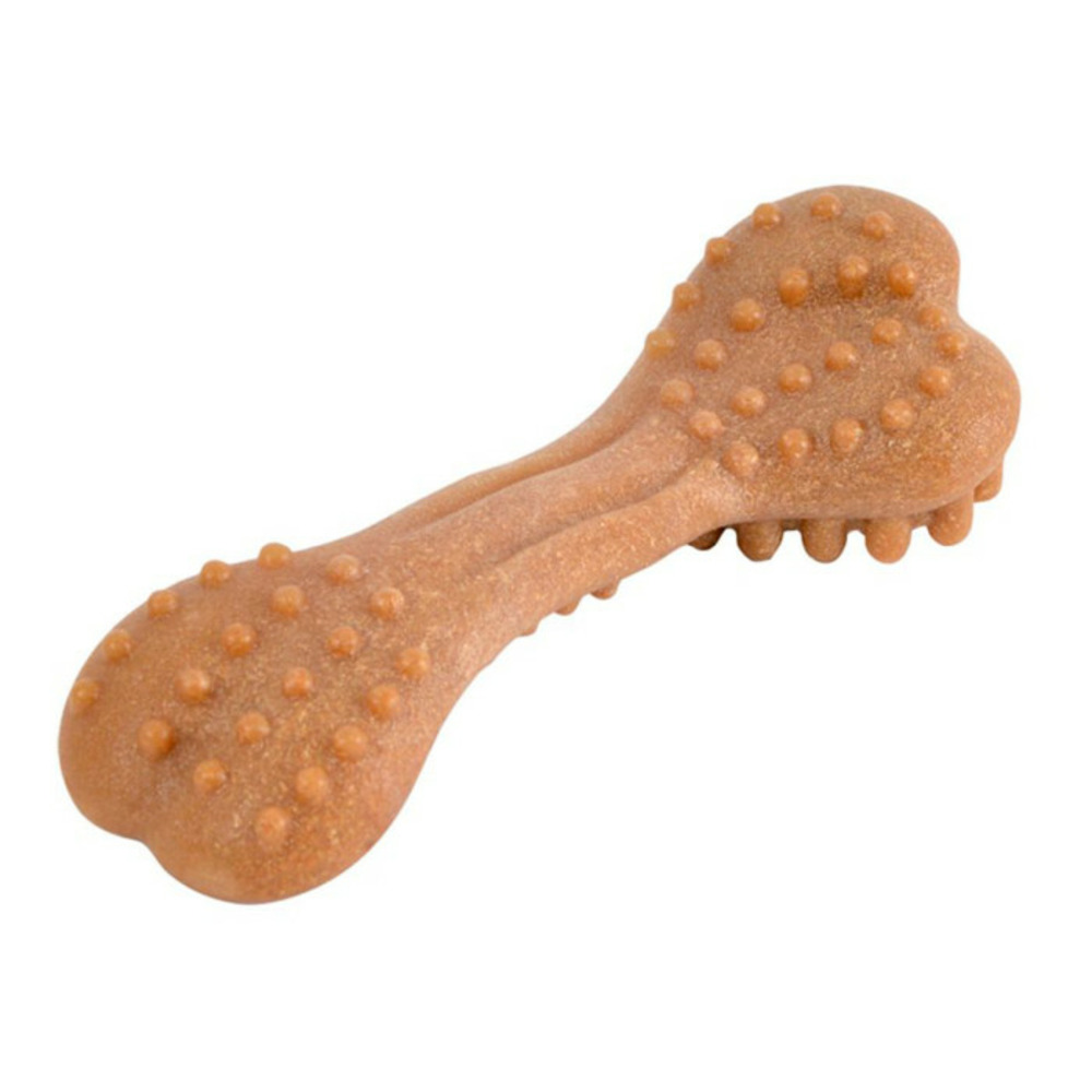 Jouet os à mâcher "picots" 17cm orange