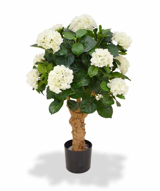 Hortensia plante artificielle deluxe 90 cm crème