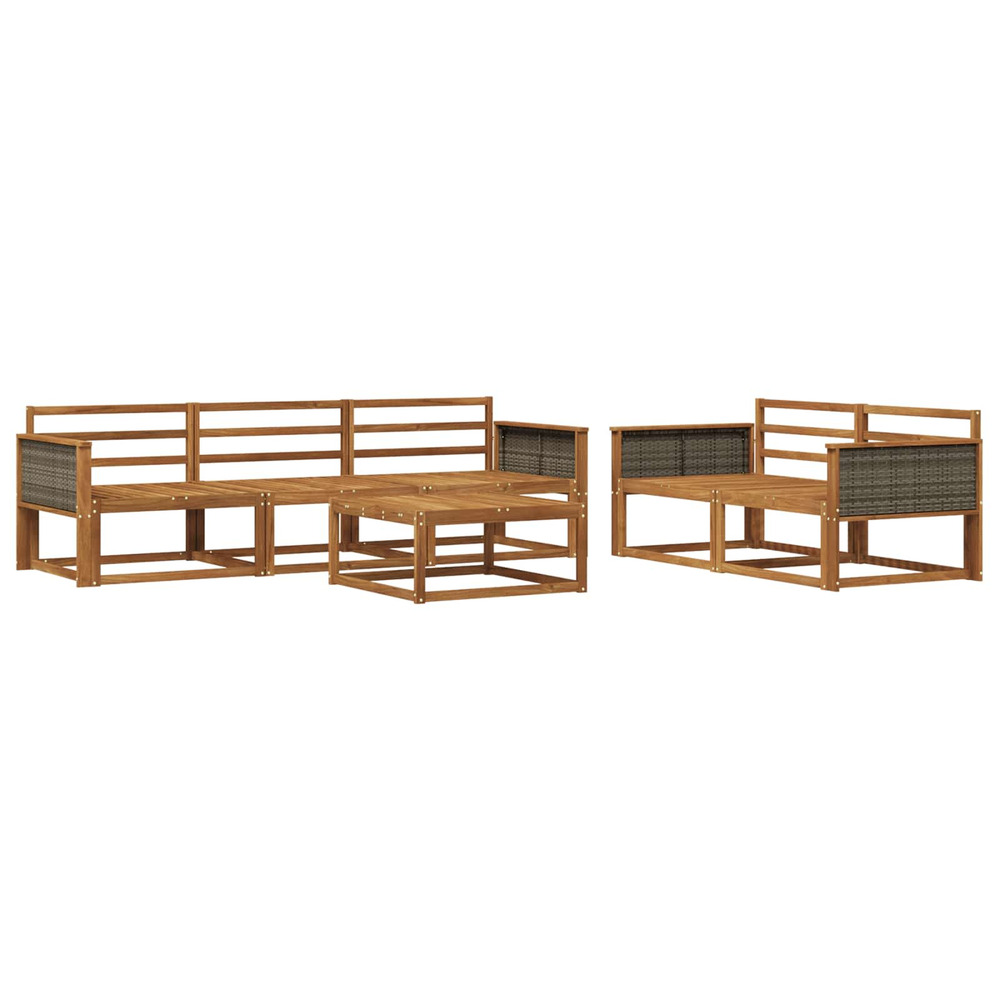 Ensemble de canapés d'extérieur 6 pcs naturel