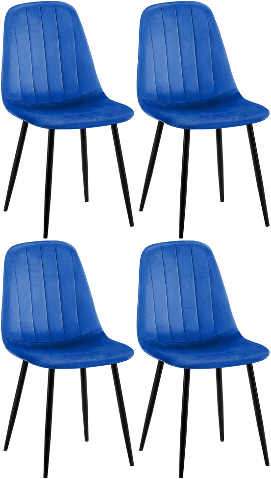 Lot de 4 chaises de salle à manger baxter en velours