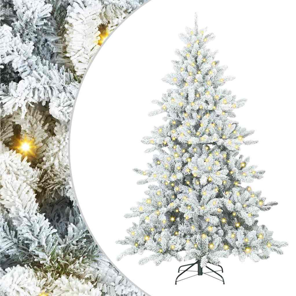 Sapin de noël artificiel à branches articulées blanc 210 cm pvc
