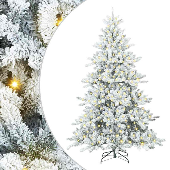 Sapin de noël artificiel à branches articulées blanc 210 cm