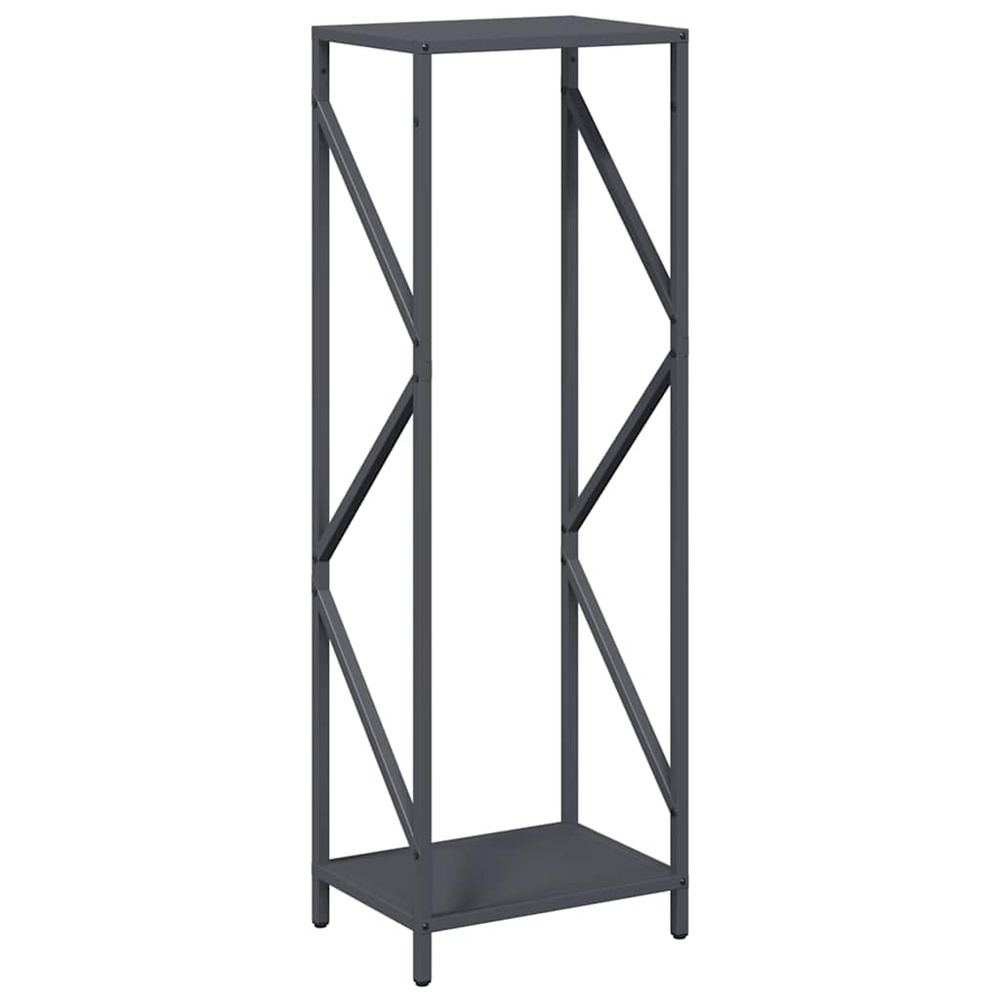 Portant de bois chauffage anthracite 34x25x100 cm