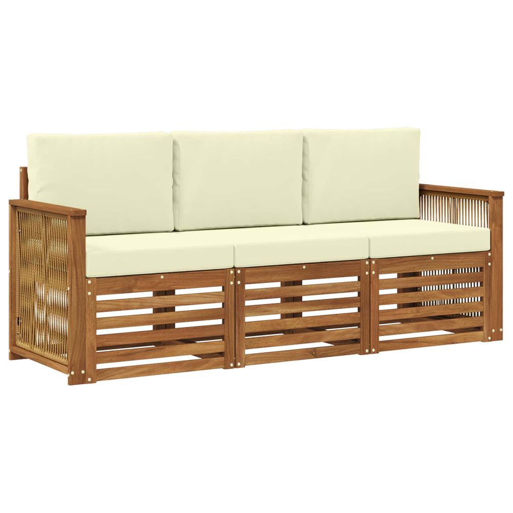 Ensembles de canapés 3 pc bois d'acacia massif