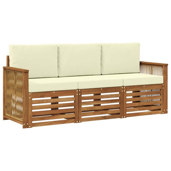 Ensembles de canapés 3 pc bois d'acacia massif