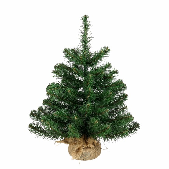 Triumph tree alpine sapin de noël artificiel avec toile de jute - h60 x ø51 cm - vert