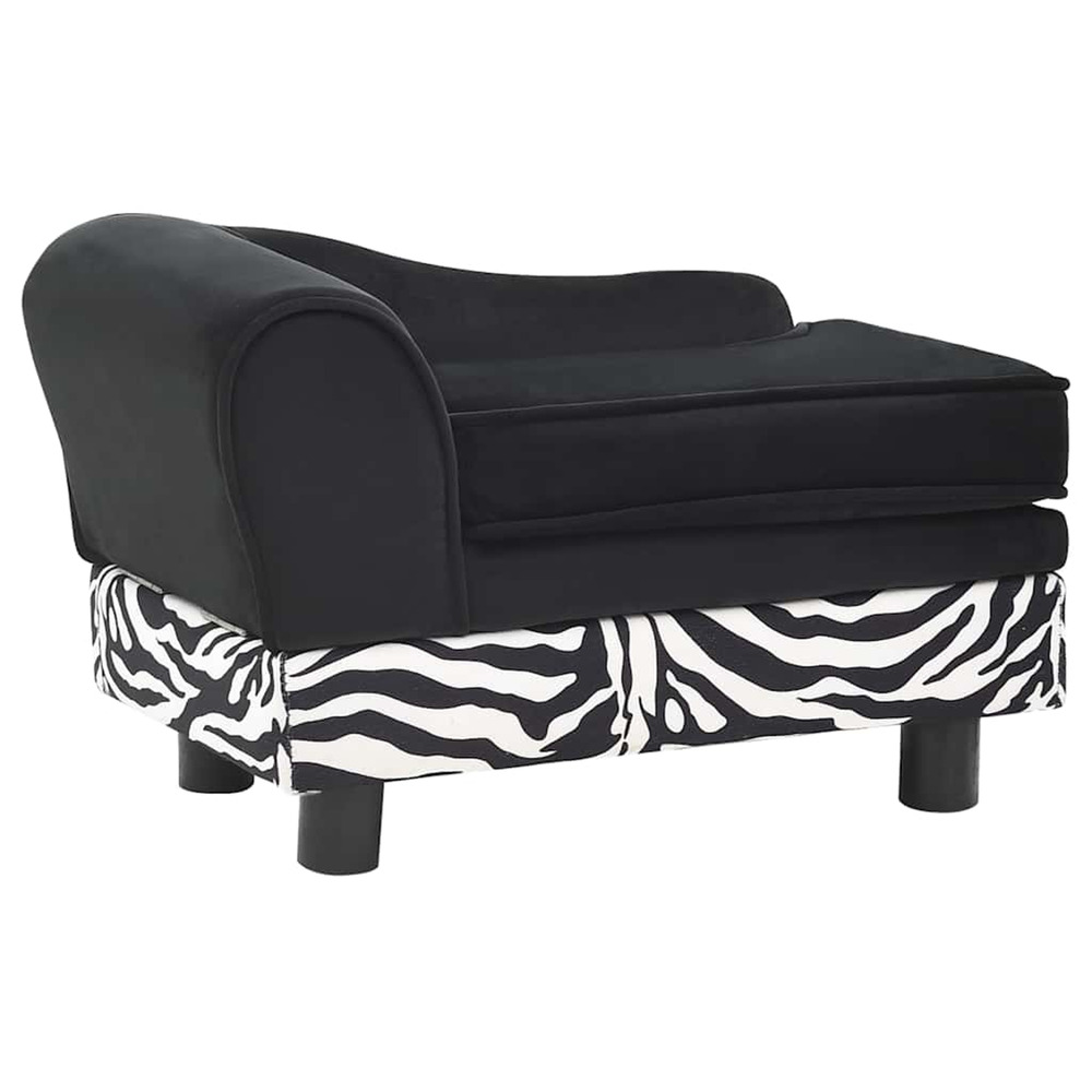 Canapé pour chien noir 57x34x36 cm peluche