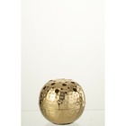 Vase boule avec trous en métal doré 15x15x9 cm