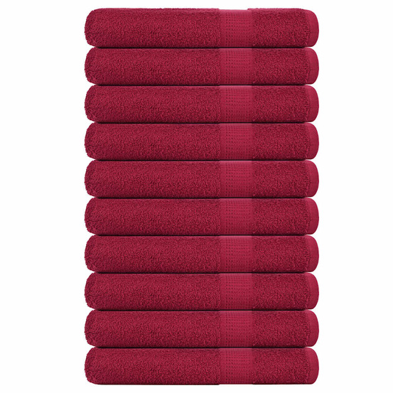 Serviettes 10 pcs frogn bordeaux 100x200 cm 100% coton