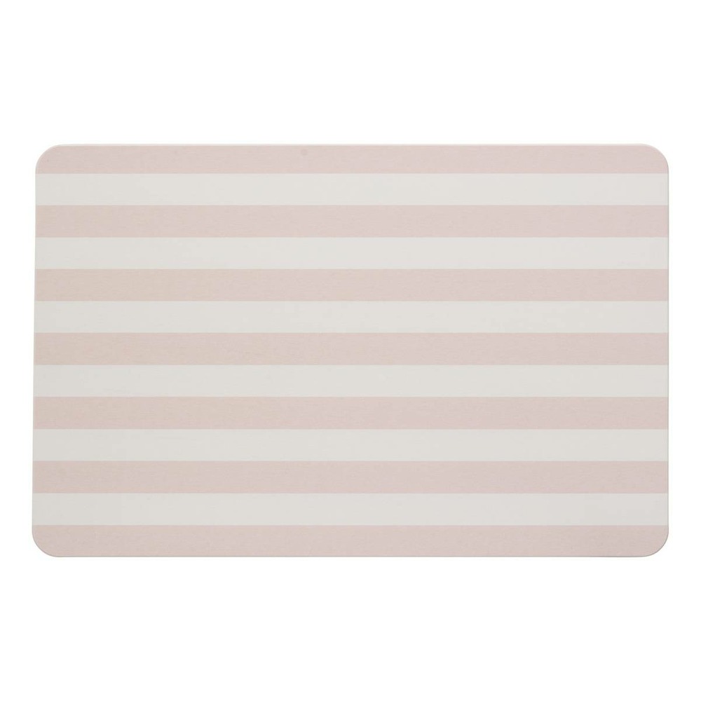 5five - tapis de bain strio 39x60cm rayures rose en diatomite