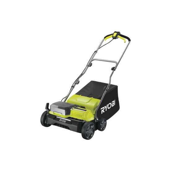 Scarificateur / aérateur - ryobi - brushless - ø 35 cm - 2-en-1 - bac souple 55 l - 2 batteries 36v (18v one+™) 4 ah + 1 cha