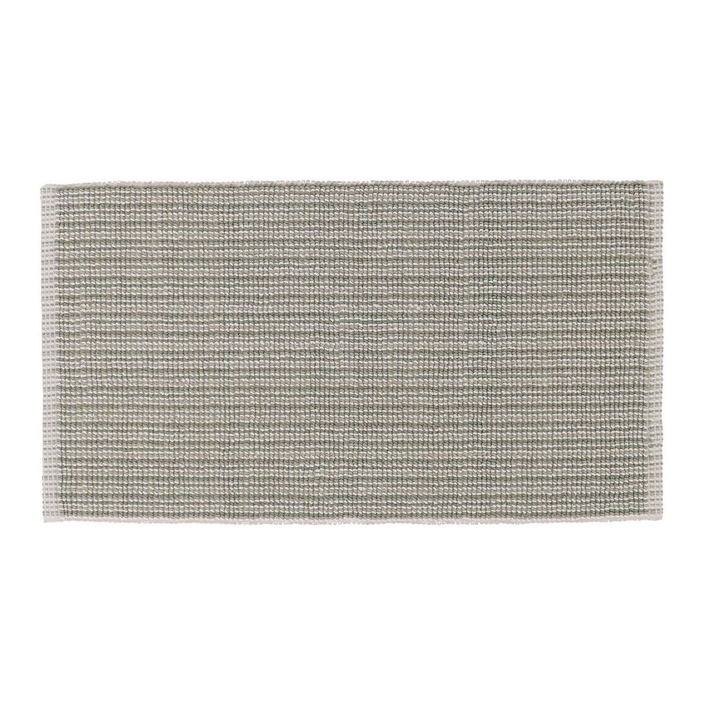 Tapis jeanne coton/autres fibres 45x90 cm - vert/blanc