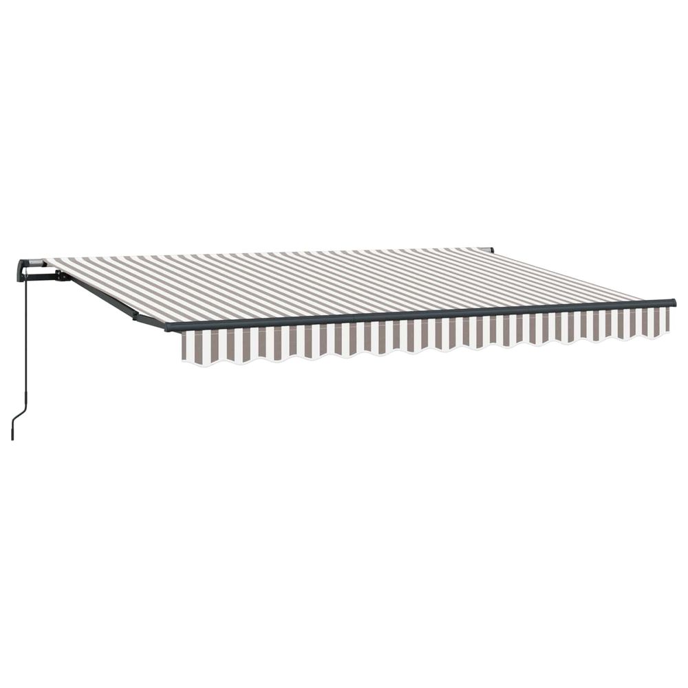 Auvent rétractable gris clair et blanc 500 × 300 cm