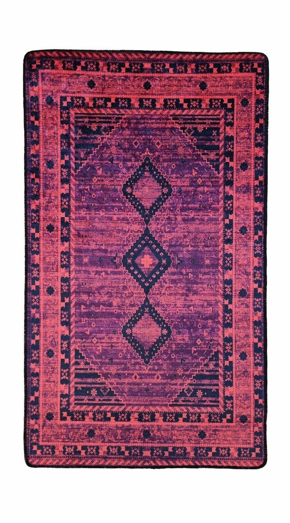 Tapis d'intérieur maghreb 80 x 150 cm - rouge