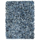 Tapis Shaggy Denim 80x160 cm Bleu