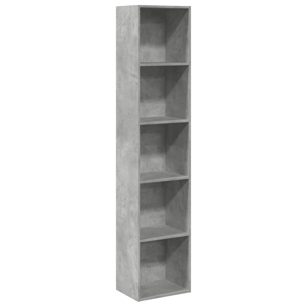 Bibliothèque gris béton 40x30x189 cm bois d'ingénierie