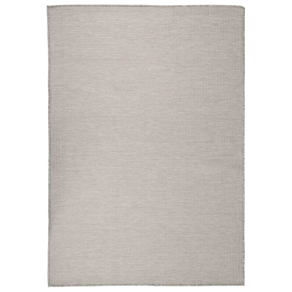 Tapis à tissage plat d'extérieur 160x230 cm gris clair