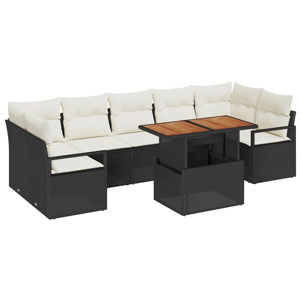 Ensemble de canapé de jardin 8 pc 7-nombre de places