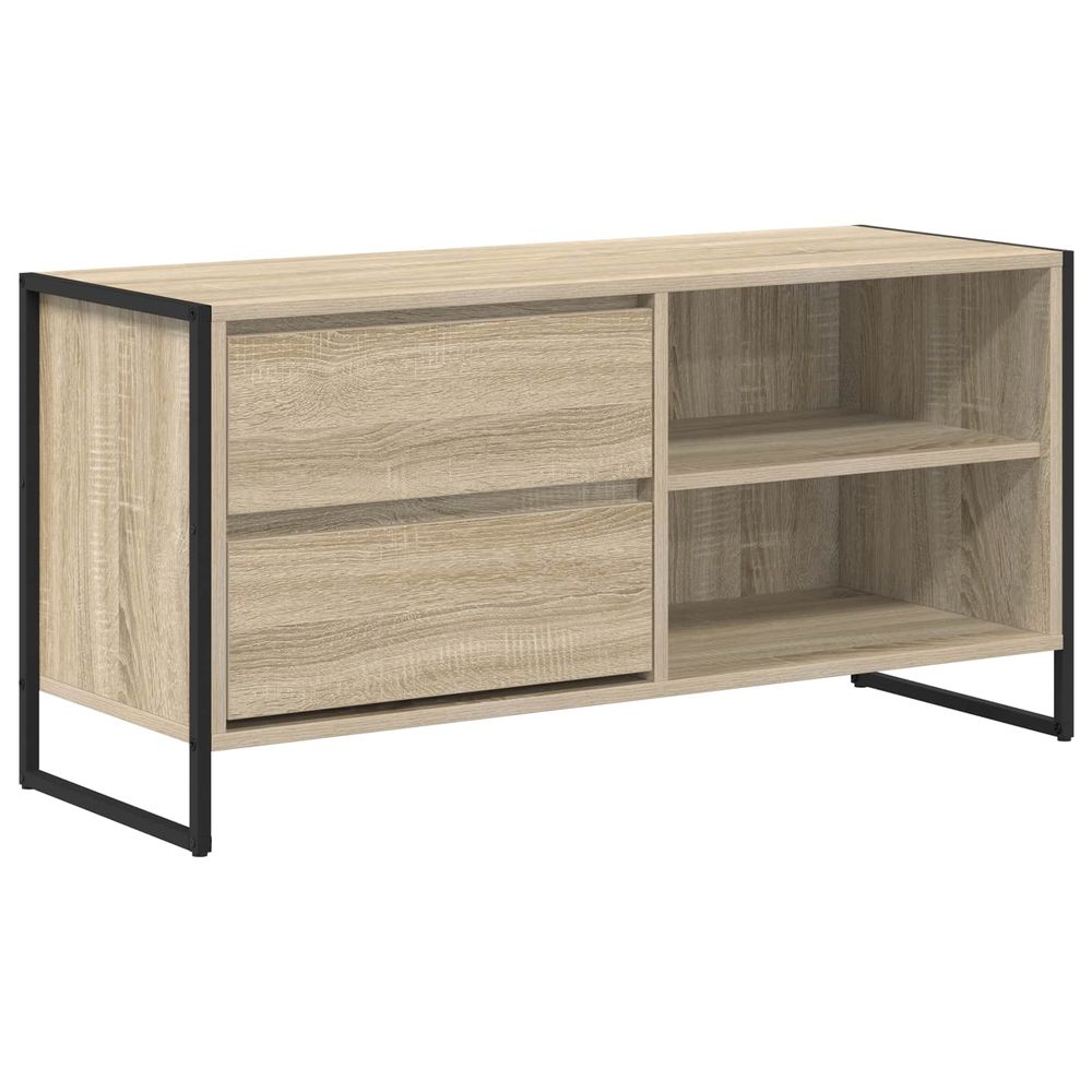 Meuble tv 100 x 36 x 49,5 cm chêne sonoma bois d'ingénierie