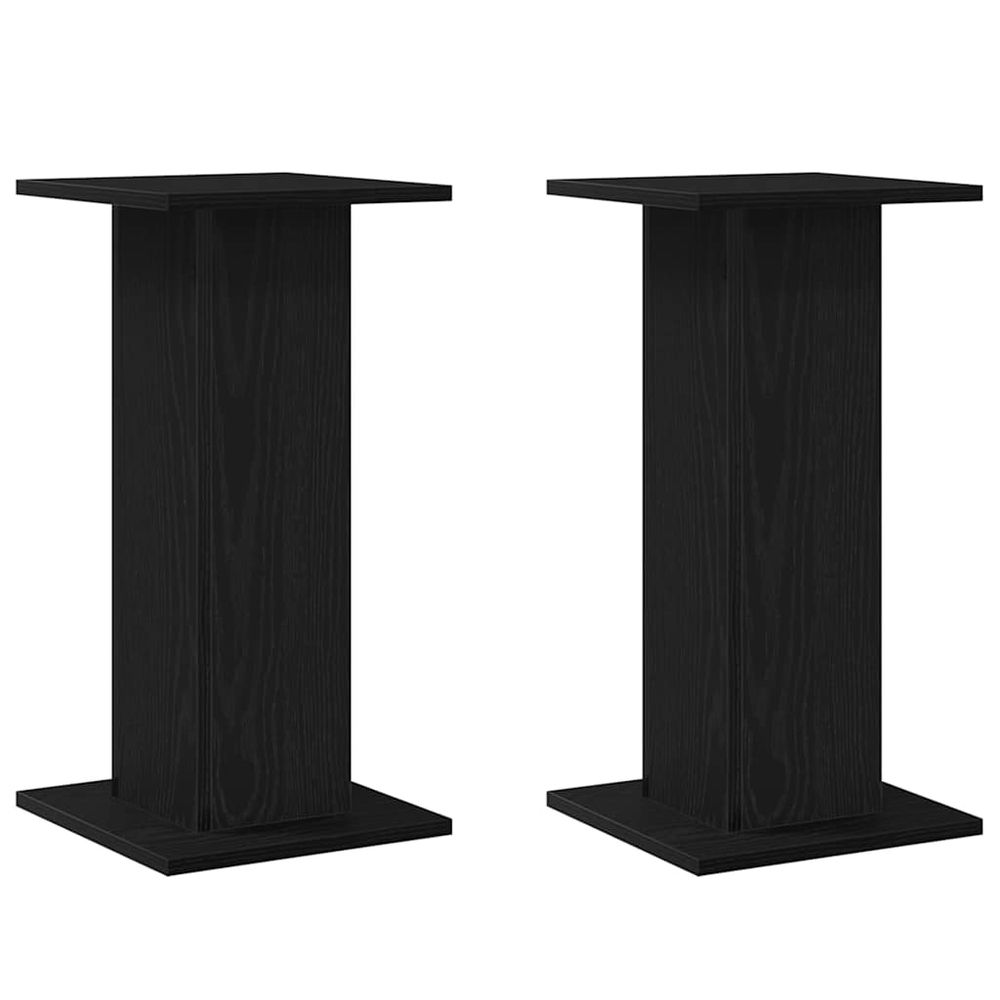 Support de plante 2 pc chêne noir 30 x 30 x 60 cm