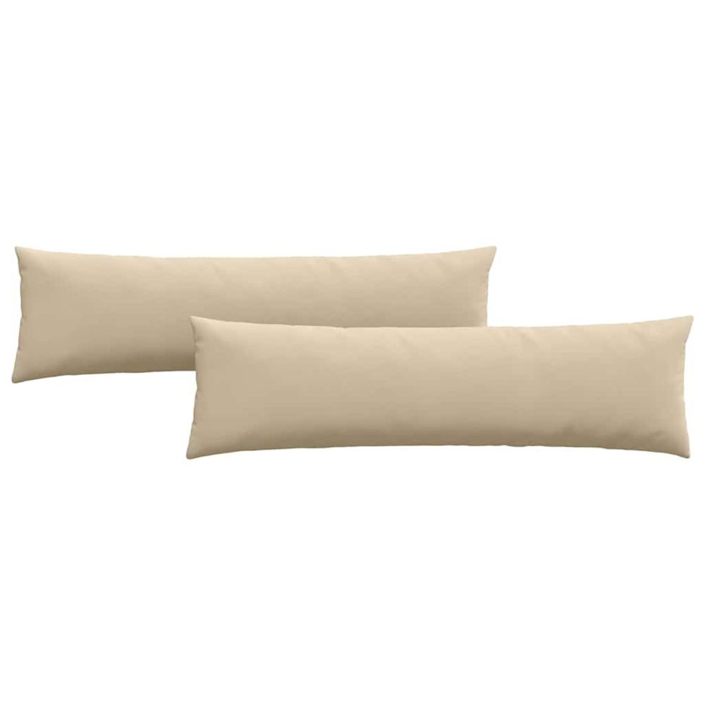 Coussins de canapé 2 pc tissu crème 145 x 40 cm