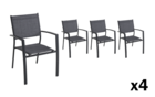 Lot de 4 fauteuils de jardin claraac gris   creador®