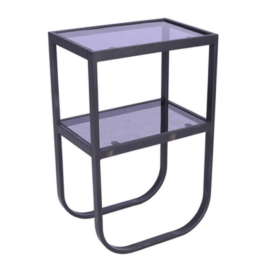 Table de chevet en verre