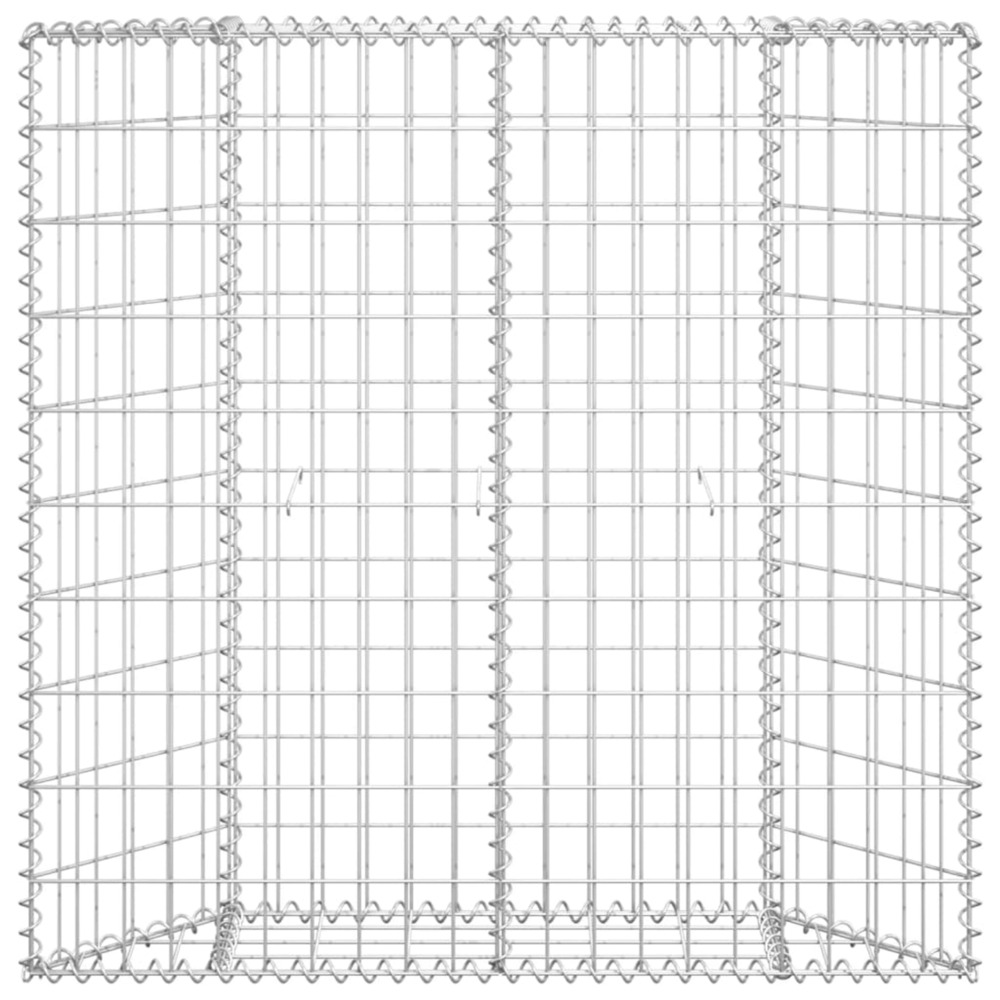 Lit surélevé à gabion en trapèze acier galvanisé 100x20x100 cm