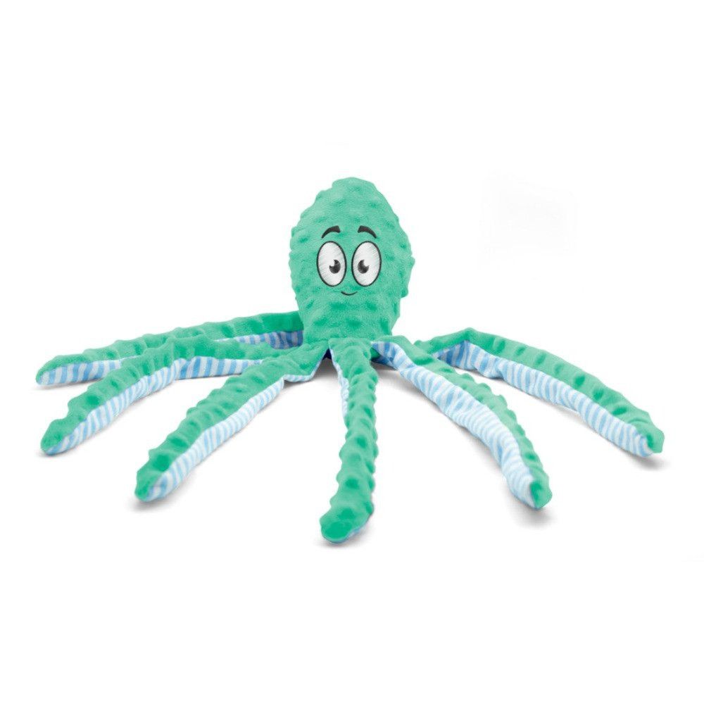 Peluche à couinement pour chien bubimex - poulpe vert, 45 cm