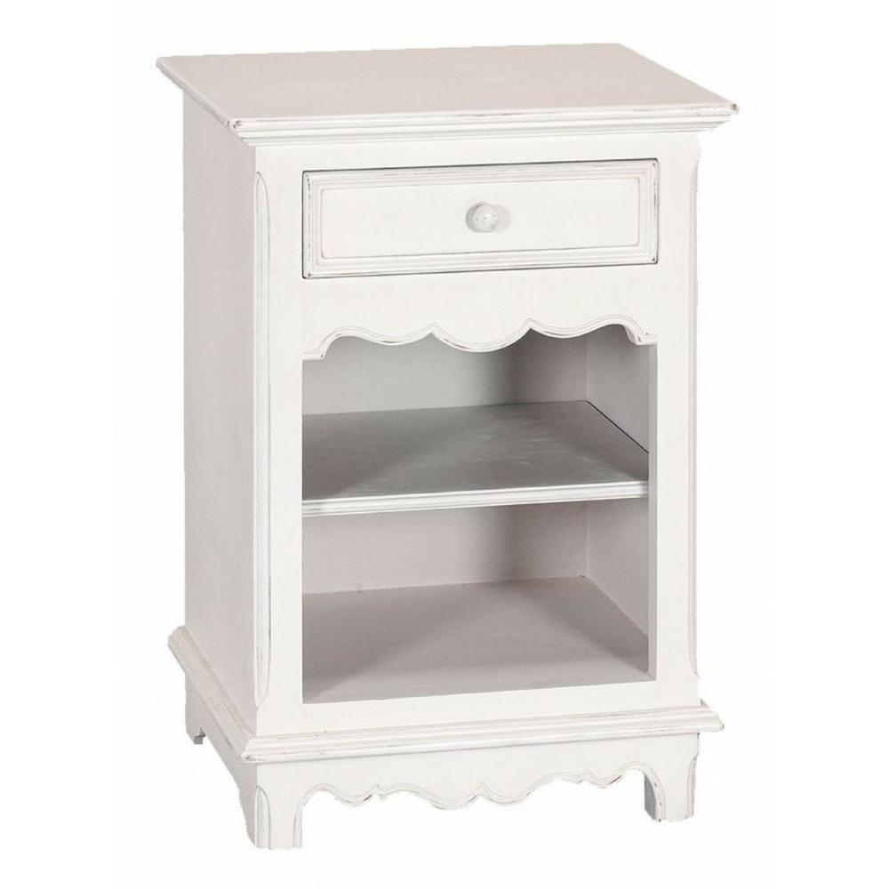 Table de chevet mdf blanc - harmonie interior's