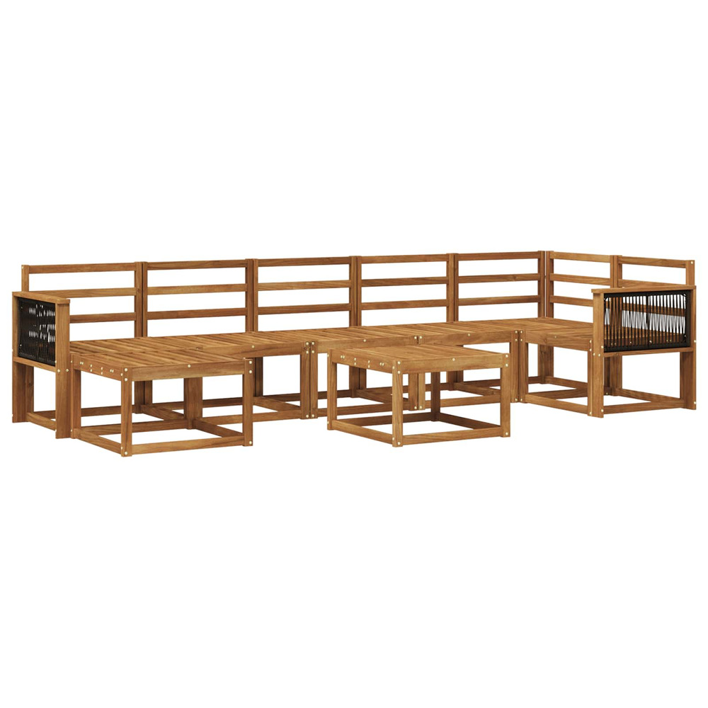 Ensemble de canapés d'extérieur 8 pcs naturel