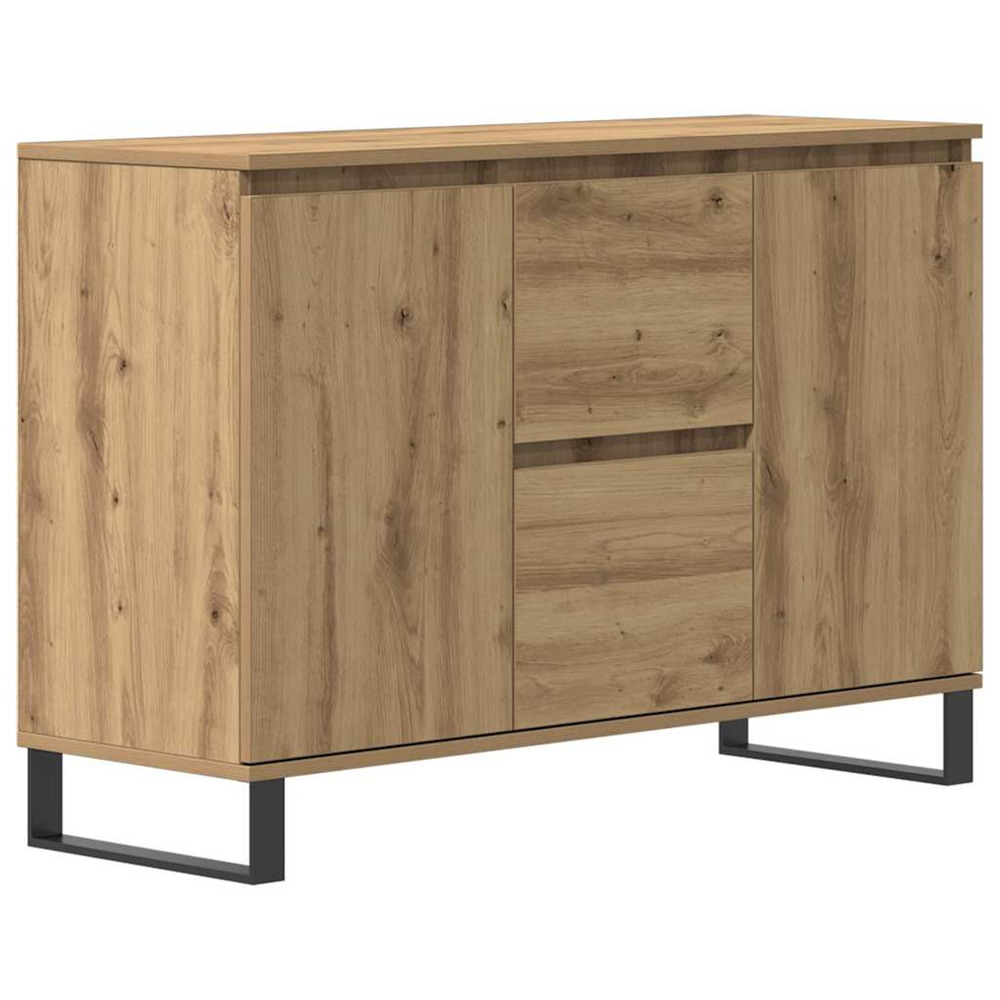 Buffet chêne artisanal 101,5x35x70 cm bois d'ingénierie