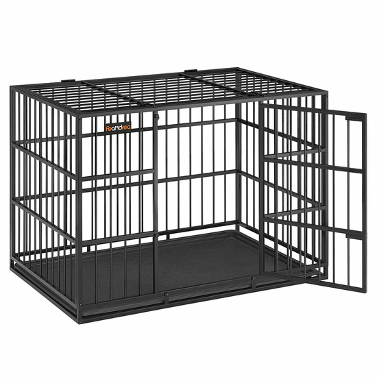 Cage pour chien ultra-résistante caisse pour animaux de compagnie 107 x 70 x 75 cm pour chiens moyens et grands niche avec to