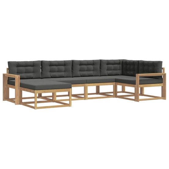 Ensemble de canapés d'extérieur 5 pc blanc et anthracite