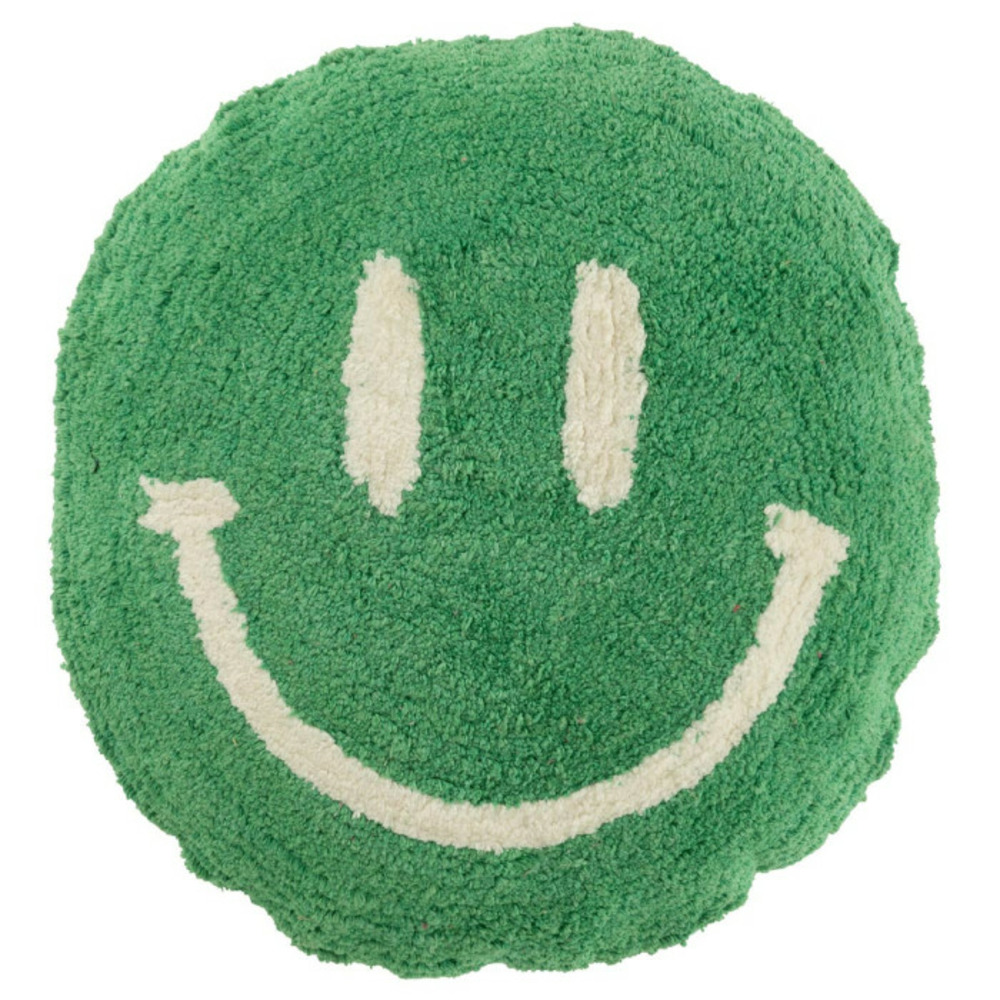 Coussin déco tufté smiley 