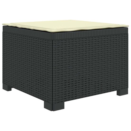 Canapé de jardin 1 place avec coussin look rotin pp anthracite