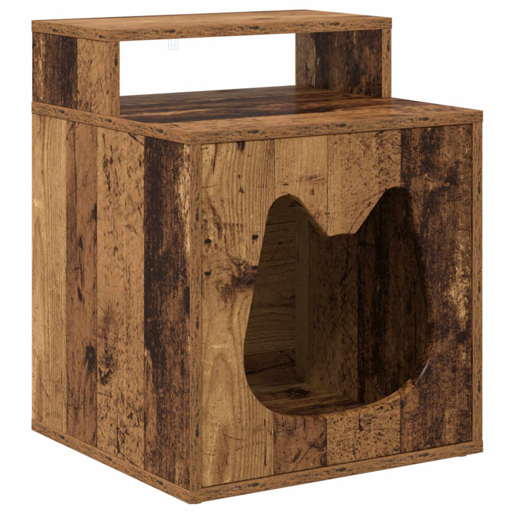 Maison pour chat bois ancien 42,5 x 40 x 53,5 cm