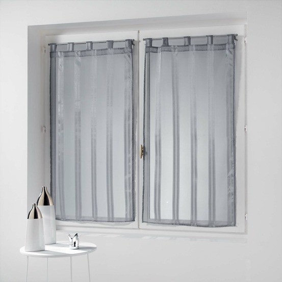 Paire de voile rayures collection bandas jacquard