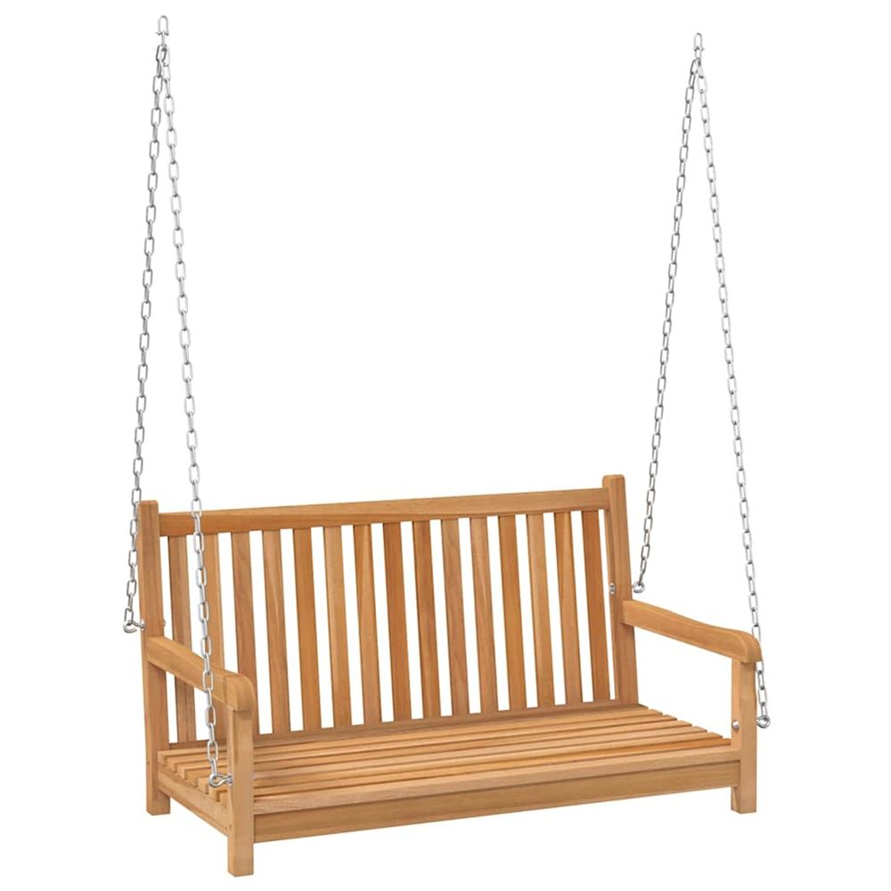 Balancelle bois de teck massif 114x60x64 cm